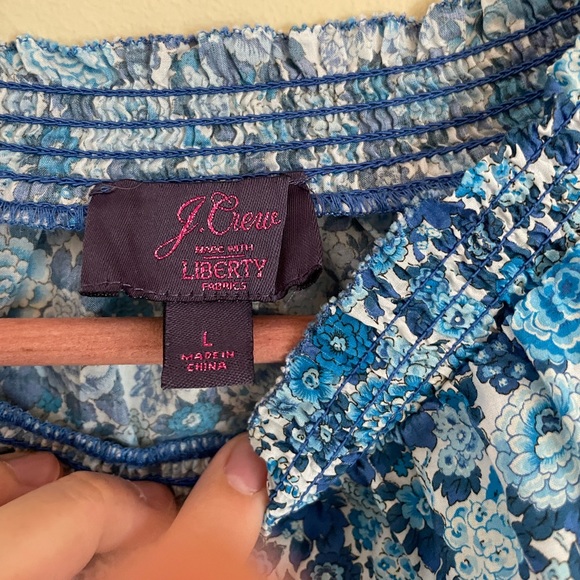 Blue Liberty Print top - by jcrew - Picture 3 of 3